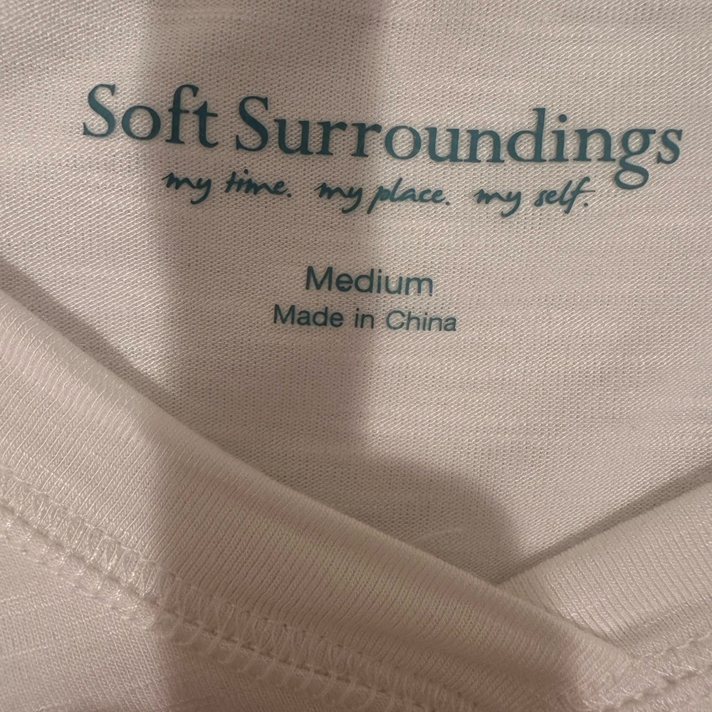 Soft Surroundings V-Neck Women's Tunic Stretchy Casual Staple Versatile Sz M - Picture 5 of 8